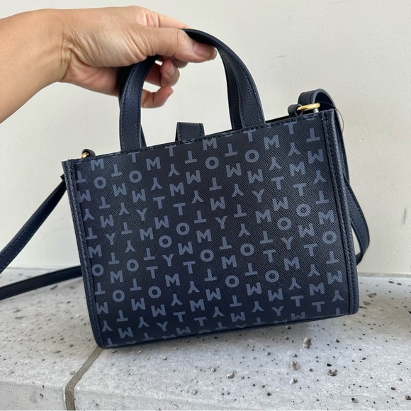 NWT Tommy Hilfiger Mini Navy Logo Tote Bag - Picture 7 of 9